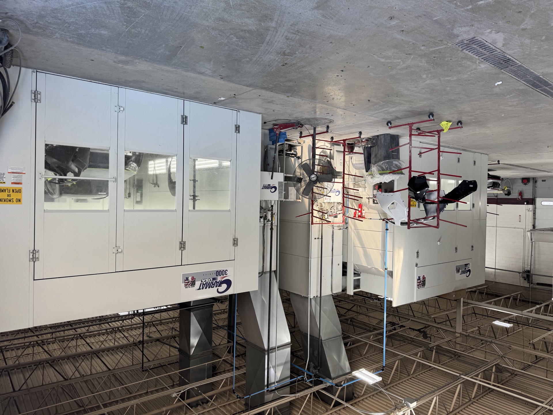 State-of-the-art downdraft paint booths at Bob Rohrman Collision in Lafayette, Indiana